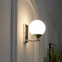 Orbit Single Light Opal Glass Wall Lamp