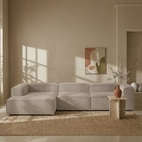 Elegantedge Wood Right Aligned 3-Seater With Upholstery Non Storage Sofa In White Colour