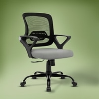 Elva Mid Back Mesh Office Chair in Grey Colour
