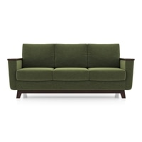 Corby Essential 3 Seater Fabric Sofa In Moss Green