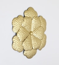 Vamli Abstract Metal Wall Decor in Gold Set of 1