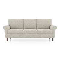 Oxford 3 Seater Fabric Sofa In Monochrome Paisley Colour