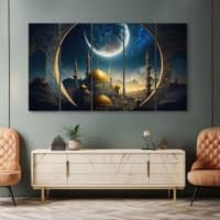 The Castle Decor Islamic Wall Painting Wooden Framed 27x48 Inch (Style 1)