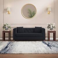 Windsor Premium 2 Seater Fabric Sofa in Deep blue velvet Colour