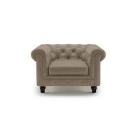 Winchester 1 Seater Leather Sofa in Cappuccino Colour