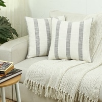 Block Set Of 2 Cushion Cover With Grey Colour