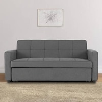 Medas 3 Pull Out Sofa Cum Bed In Dark Grey Colour
