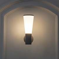 Gada Single Light Outdoor Wall Fitting In Black & White Finish