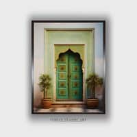 Green Door Canvas Wall Prints Canvas Wall Prints Set of 1 Multicolor Matte