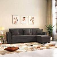 Henry Sectional Sofa Right Aligned In Cedar Brown