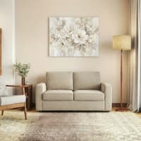Apollo Compact 2 Seater Fabric Sofa in Oyster Beige Colour