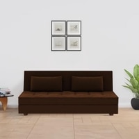 Merson 3 Seater Fold Out Sofa cum Bed  in Brown Colour