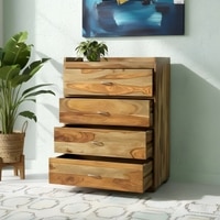 Elder Sheesham Wood Chest of Drawers in TEAK FINISH