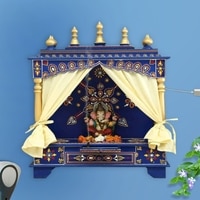 D'Dass Sheesham and Mdf Wooden Home Temple For Pooja Mandir For Home