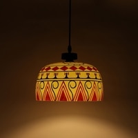 Intricate Glass Electric Hanging Light in White Colour