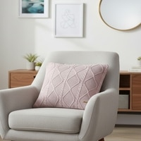 Cable Moss Dull Rose Knitted Cushion Cover  16X16 Inches