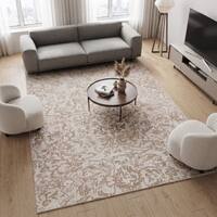 Neulooms Handloom Knotted Reversible Flatweave Area Rug Wheat or Ivory 6x9