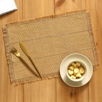 Nalikeram Set Of 2 Placemats With Beige Colour
