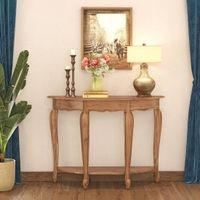Taahira Console Table in Natural Teak Finish