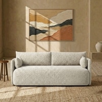 Cozychic Wood 3 Seater With Upholstery Non Storage Sofa In Yellow Colour