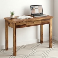 Amroha Sheesham Wood Study Computer Table In Natural Teak Finish