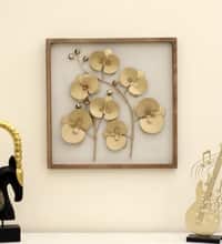 W-Golden Abstract Metal Wall Decor in Multicolor Set of 1