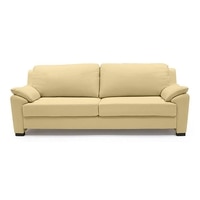 Farina 3 Seater Half Leather Sofa in Cream Colour