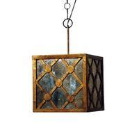 Gold checked iron ceiling lamp
