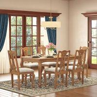Taahira Dining Table 6 Seater In Natural Teak Finish
