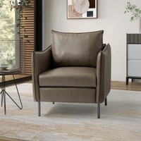 Lucas Solid Wood Accent Chair in Grey Colour