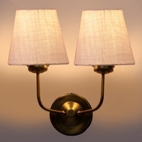 Devansh Metal Electric Wall Light in Gold Colour with Multo Shade Count of 2 Lights