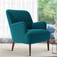 London Accent chair Velvet in T Blue Color