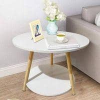 Archie Round Engineered Wood Coffee Table In Laminate Finish