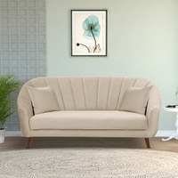 Nilo Velvet 3 Seater Sofa in Cream Colour