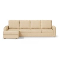 Apollo Compact Sofa (Colour : Pearl, Cushion : Soft, Back Type : High Back, Seating Capacity : Left Aligned 3 Seater + Left Aligned Chaise)