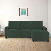 Right Aligned 2 Seater Right Aligned Chaise Olive Green Sofa Cover