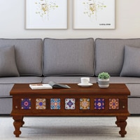Sheesham Wood Large Coffee Table In Provincial Teak Finish
