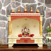 D'Dass Sheesham and Mdf Wooden Home Temple For Pooja Mandir For Home