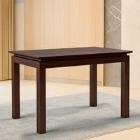 Diner 4 Seater Dining Table In Dark Walnut Finish