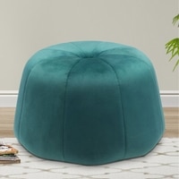 Boho Ottoman in Peacock Teal Colour