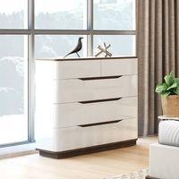 Baltoro Engineering Wood Chest of 5 Drawers in White Finish