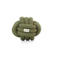Knotty Combed Cotton Knitted Decorative Sage Knot Pillow 7 x 7 Inches
