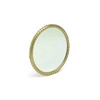 Gleaming Gold Stainless Steel Wall Mirror in gold color