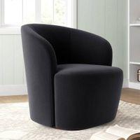 Aron Accent chair Velvet in Black Color