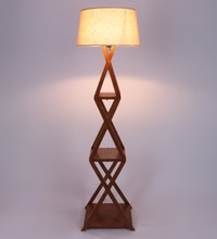 XXX Shelf Floor Lamp in Beige Shade