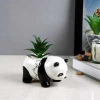 Black 1 Pieces Succulent Artificial Plant With Pot