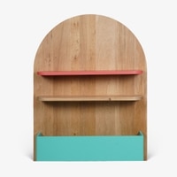 Kiko Story Solid Wood Shelf in Red Cherry Finish