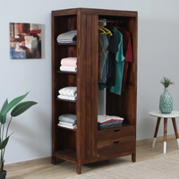 Sheesham Wood Open Wardrobe In Provincial Teak Finish