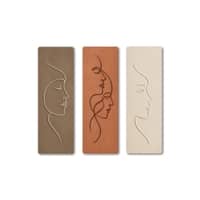 The Castle Decor Minimal Line Face Wall Art Set of 3 36x39 Inch