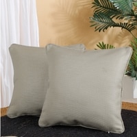 Set Of 2 Jacquard Square Cushion Covers